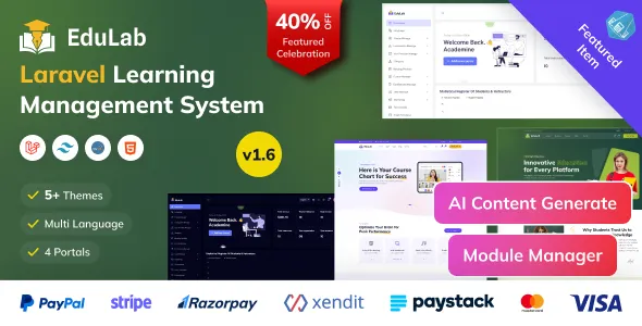 Edulab LMS - Laravel Learning Management System with Tailwind CSS