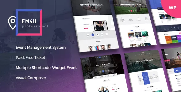 EM4U - Event Management WordPress Theme for Booking Tickets