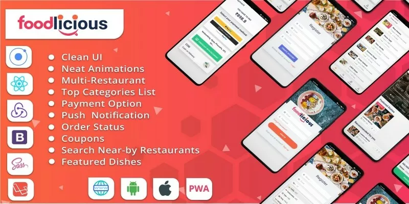 Foodlicious - Food Delivery App with Multi Restaurant Food Ordering Platform on Ionic 5 & Laravel 7