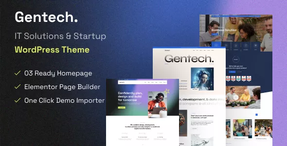 Gentech - IT Solutions & Startup WordPress Theme