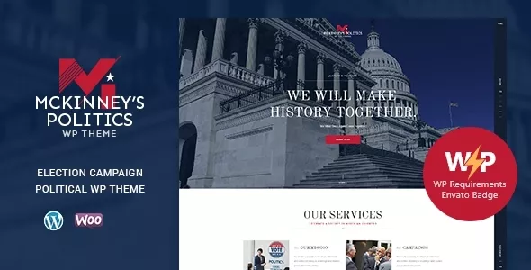 MCKinney's Politics - Elections Campaign & Social Activism WordPress Theme