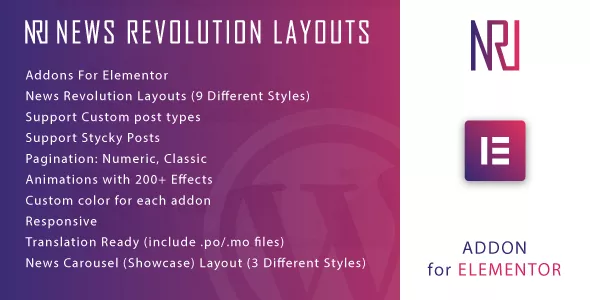 News Revolution Layouts for Elementor - WordPress Plugin