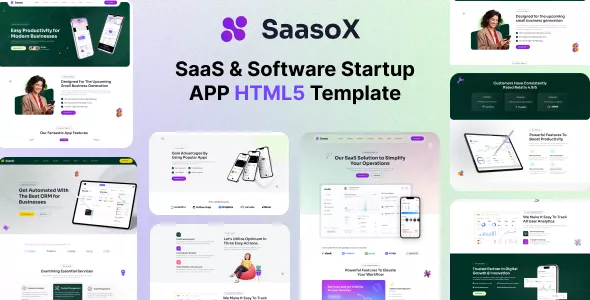 SaasoX - SaaS & Software App Startup HTML5 Template