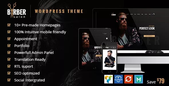 Barber - Hair, Tattoo & Beauty Salon WordPress Theme