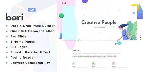 Bari - Portfolio and SEO / Digital Agency WordPress Theme