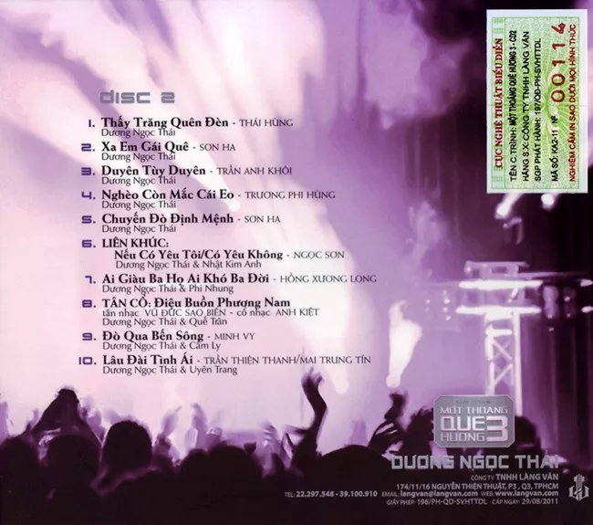 Dương Ngọc Thái - Một Thoáng Quê Hương 2011 CD2