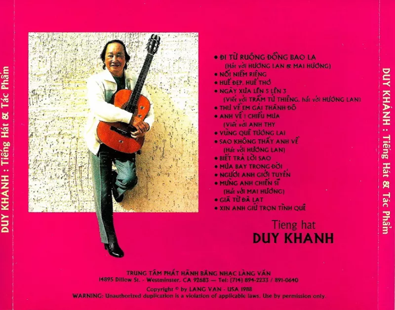 Duy Khánh - Tác Phẩm Và Tiếng Hát 1988