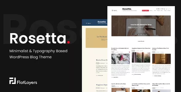 Rosetta v1.3 - Minimalist & Typography Based WordPress Blog Theme
