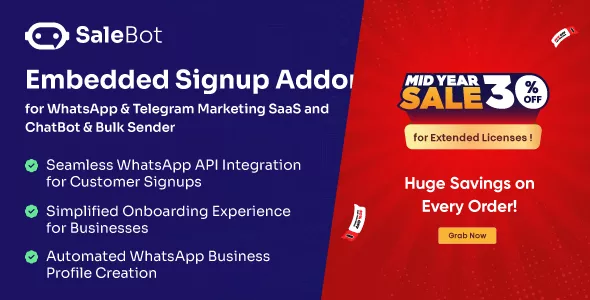 SaleBot - WhatsApp And Telegram Marketing SaaS - ChatBot & Bulk Sender
