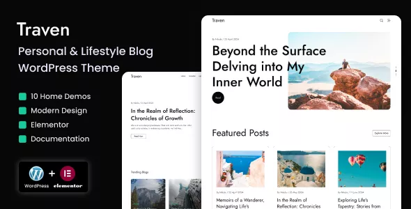 Traven - Personal & Lifestyle Blog HTML Template