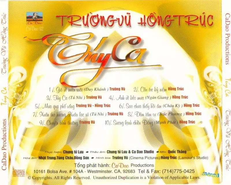 Trường Vũ & Hồng Trúc - Túy Ca 1998