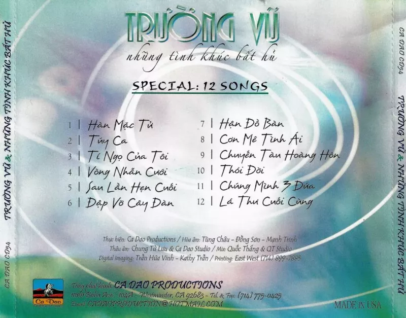 Trường Vũ - Những Tình Khúc Bất Hủ 2007