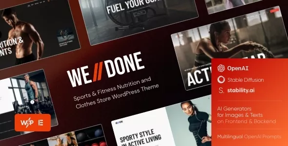 Welldone - Sports & Fitness Nutrition and Supplements Store WordPress Theme