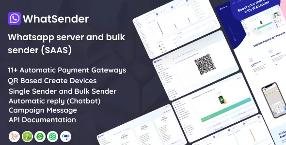 WhatSender - Whatsapp Server and Bulk Sender (SAAS)
