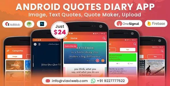 Android Quotes Diary - Image, Text Quotes, Quote Maker, Upload