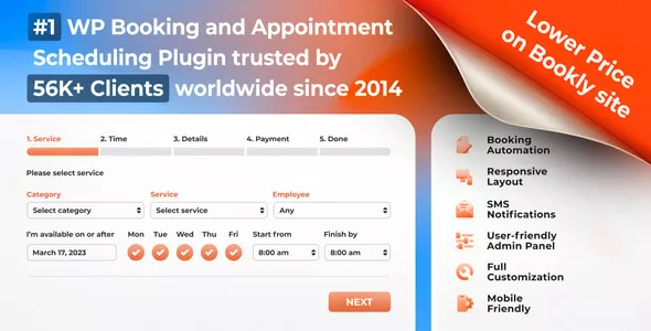 Bookly Pro - Appointment Booking and Scheduling Software System