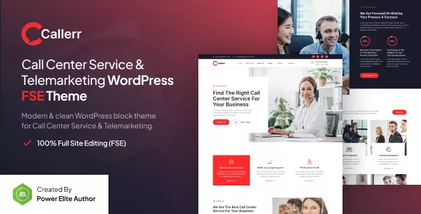 Callerr - Call Center Service & Telemarketing FSE WordPress Theme