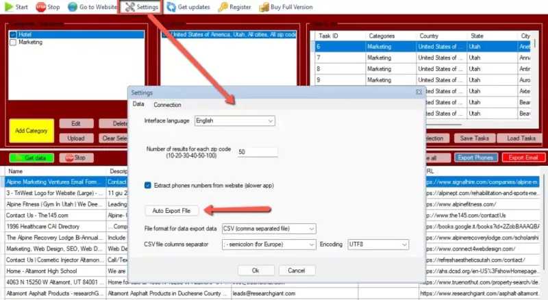 Google Bing Search Data Extractor Pro