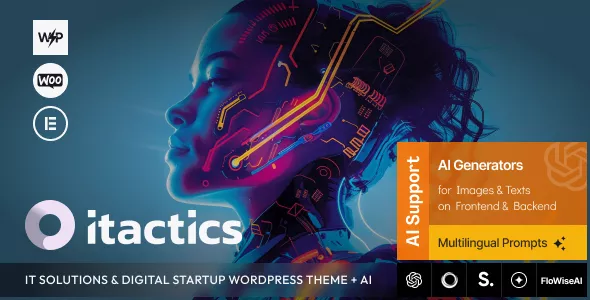 ITactics - IT Solutions & Digital Startup WordPress Theme + AI