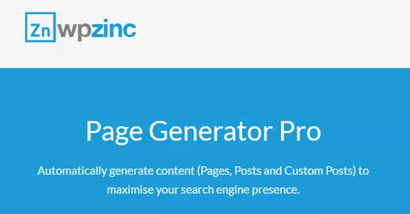 Page Generators Pro - WordPress Page Builder