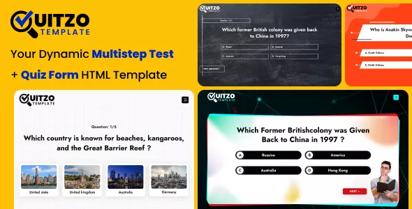 Quitzo - Questionnaire Multistep Test and Quiz Form Wizard HTML Template
