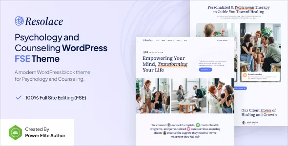 Resolace - Psychology & Counseling FSE WordPress Theme