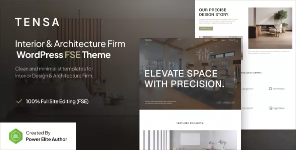 Tensa - Interior Design & Architecture Firm FSE WordPress Theme