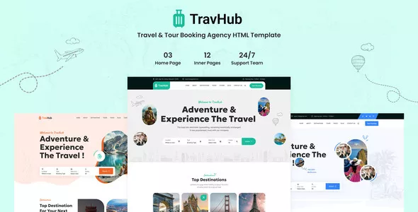 Travhub - Tour & Travel Booking HTML Template
