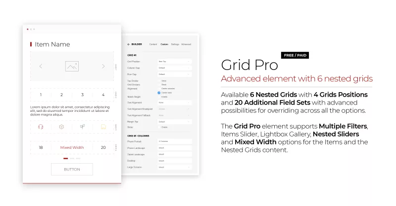 Grid Pro - Custom YOOtheme Pro Element