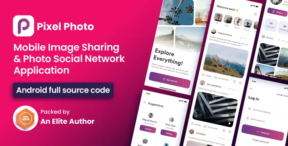 PixelPhoto Android - Mobile Image Sharing & Photo Social Network Application