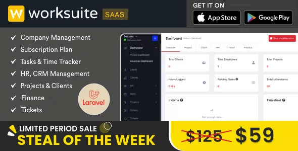 Worksuite SaaS - Project Management System