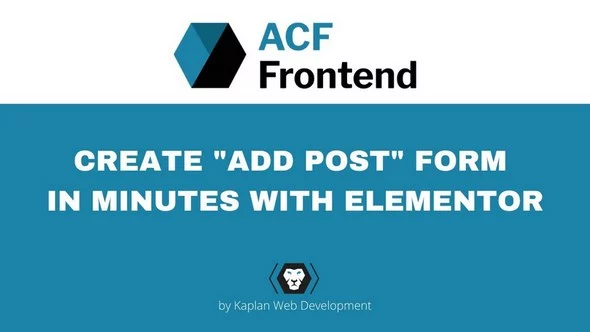 ACF Frontend Form Element Pro
