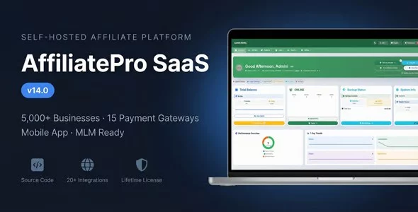 AffiliatePro SaaS - Affiliate & Vendor System + Mobile App, AI, Telegram