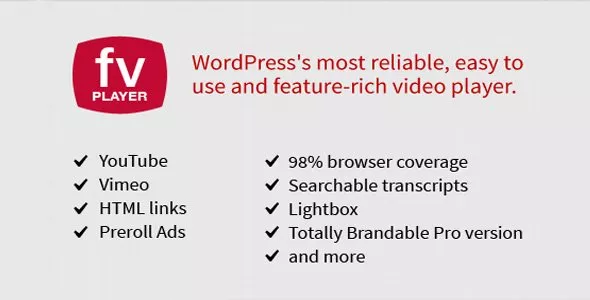 FV Player Pro - WordPress Video Player Plugin
