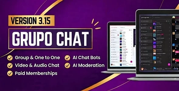 Grupo Chat - Chat Room & Private Chat - Video Chat & Audio Chat - Group Video Chat - PHP Chat Code