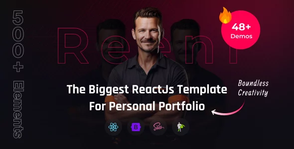 Reeni - Personal Portfolio CV & Resume ReactJs Template