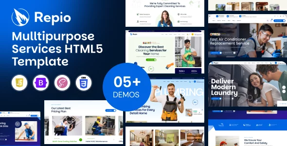 Repio - Handyman & Plumber Multipurpose Repairing Service HTML Template