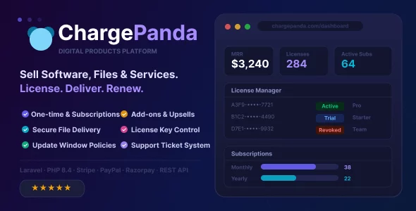 ChargePanda - Sell Downloads, Files and Services (PHP Script)