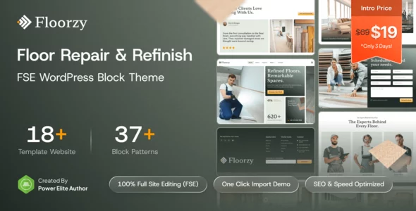 Floorzy - Floor Repair & Refinish FSE WordPress Block Theme