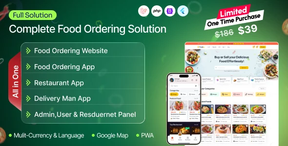 Foodigo - Multi Restaurant and Online Food Ordering System Marketplace (Full Applications)