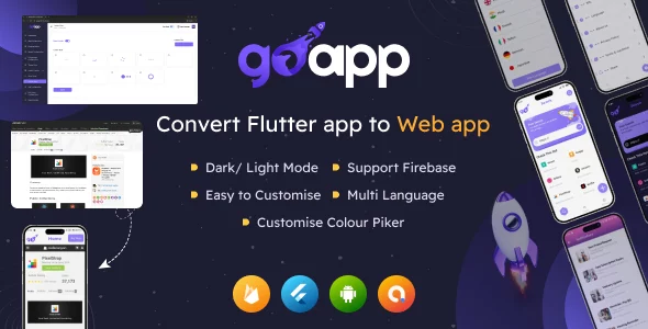 GoApp for Web to App Convertor Flutter + Admin Panel