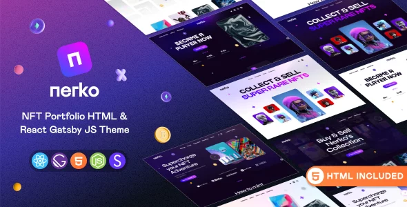 Nerko - NFT Portfolio WordPress Theme
