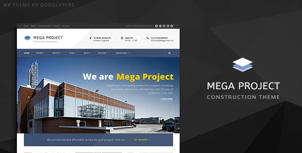 Mega Project - Construction WordPress Theme