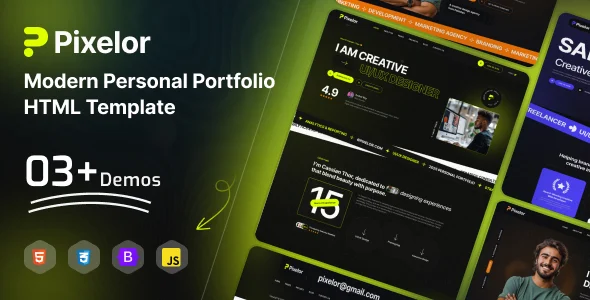 Pixelor - Modern Personal Portfolio HTML Template