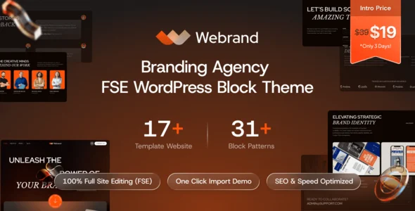 Webrand - Branding Agency Gutenverse FSE WordPress Block Theme