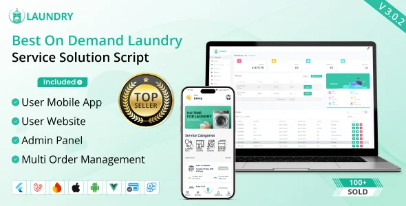 Laundry Flutter App with Admin Panel - Laundry Booking System