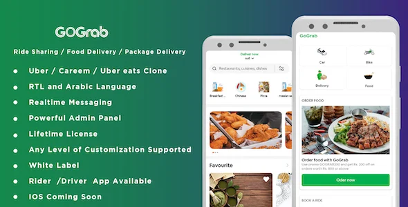 Careem Clone - All In One Multi Service APP Solution (Taxi, Food and Parcel Delivery)