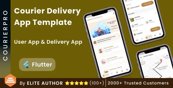CourierPro - Courier Delivery Flutter 3 App Template