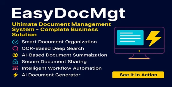 EasyDocMgt - AI-Powered Document Management System with File Sharing, Workflow, and OCR