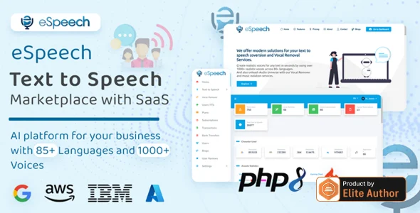 eSpeech - Text to Speech Marketplace with SaaS
